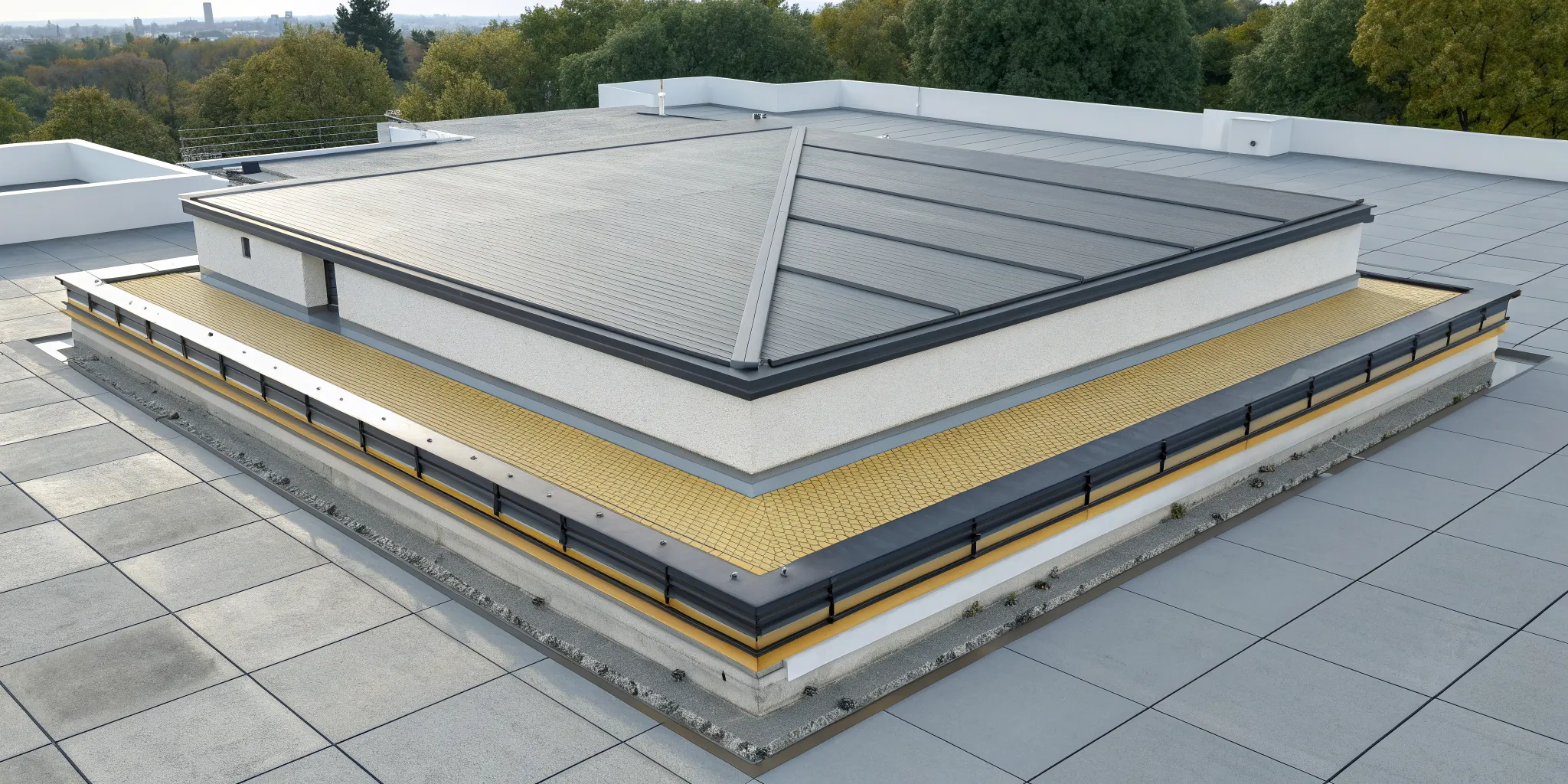 The price for a flat roof replacement with new materials being installed.