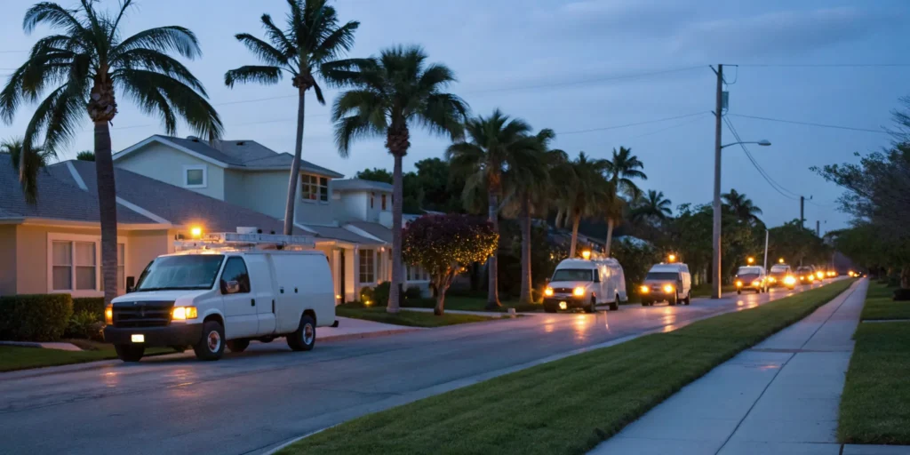 24 hour disaster cleanup vans ready for emergency response in Pinellas County.